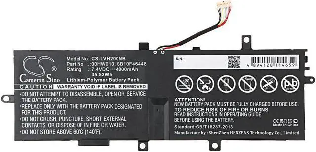 Alt view image 5 of 5 - Battery for Lenovo ThinkPad Helix 2 00HW004 00HW005 00HW010 OOWH004 SB10F46448