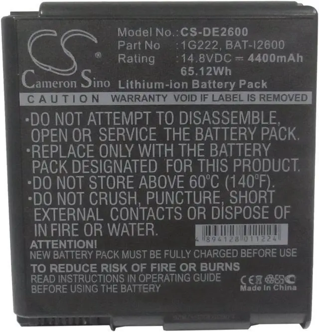 Alt view image 5 of 5 - Battery for DELL Inspiron 2600 2650 1G222 2G218 2G248 2N135 312-0058 BAT-I2600