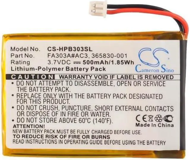 Alt view image 5 of 6 - Battery for HP Bluetooth Stereo Headphones 365830-001 FA303A#AC3 FA303A#AC3-NR