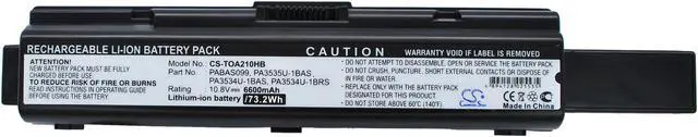 Alt view image 5 of 5 - Battery for Toshiba PABAS098 PA3534U-1BAS PA3534U-1BRS PA3533U-1BRS PA3533U-1BAS