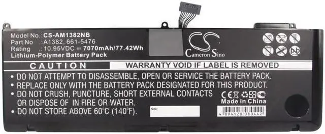 Alt view image 5 of 6 - Battery for Apple MacBook MC721LL/A A1286 MC723LL/A MD104LL/A 661-5844 A1382