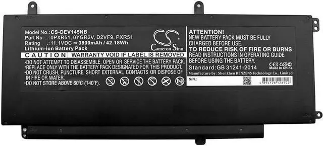 Alt view image 3 of 3 - Battery for DELL Inspiron 15 7547 7548 Vostro 14 5000 0PXR51 0YGR2V D2VF9 PXR51