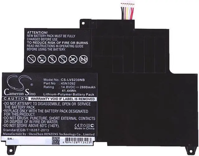 Alt view image 5 of 6 - Battery for Lenovo Thinkpad Twist S203u 33473JC 45N1092 45N1093 45N1094 45N1095