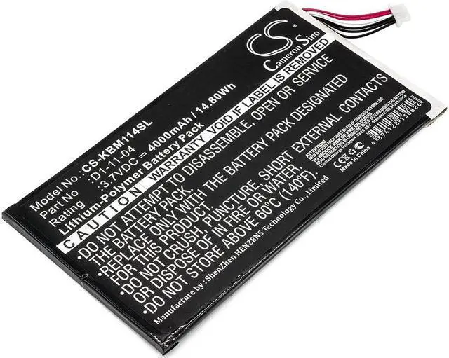 Main image of Battery for Kobo K080-KDN-B Vox D1-11-04 E-book E-reader CS-KBM114SL 4000mAh