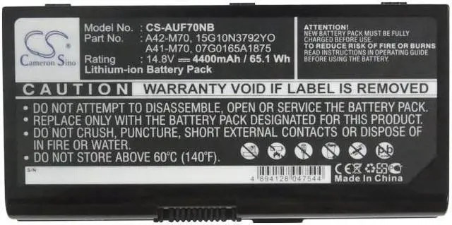 Alt view image 5 of 6 - Battery for Asus F70 F70s F70sl G71 G71g A42-M70 A41-M70 15G10N3792T0 l0690lC