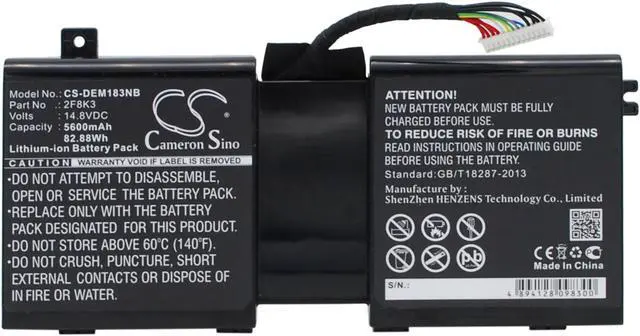 Main image of Battery for DELL Alienware 1 17 18 A18 M17 R5 M17X M18X 02F8K3 2F8K3 451-BBCB