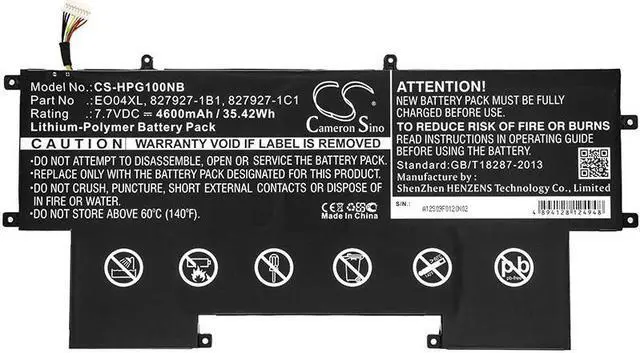 Alt view image 3 of 4 - Battery for HP EliteBook Folio G1 827927-1B1 827927-1C1 828226-005 E004XL EO04XL