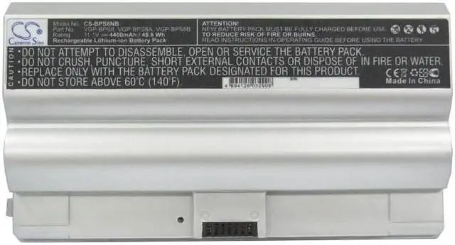 Alt view image 5 of 5 - Battery for Sony VAIO PCG-381L VGP-BPL8 VGP-BPL8A VGP-BPS8 VGP-BPS8A VGP-BPS8B