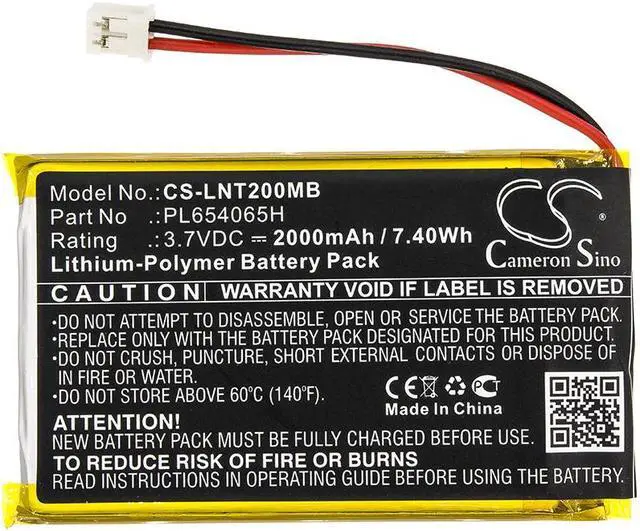 Alt view image 3 of 5 - Battery for Luvion Prestige Touch 2 PL654065H BabyPhone CS-LNT200MB 3.7v 2000mAh