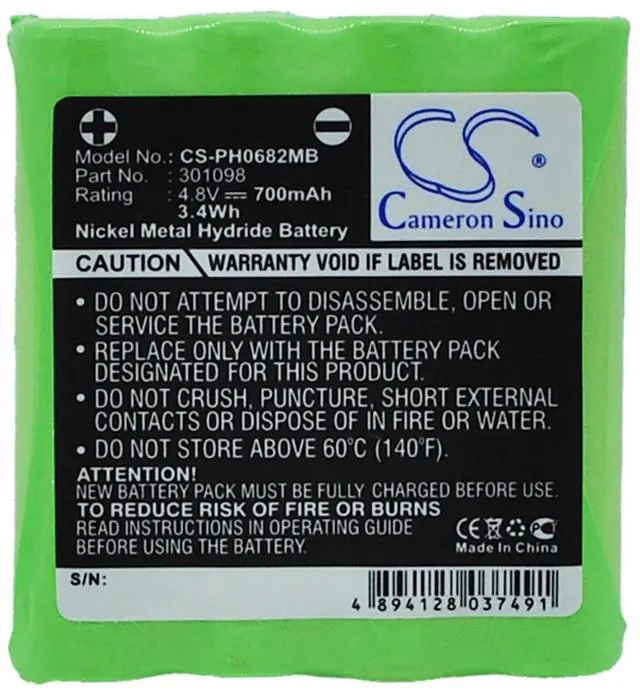 Alt view image 5 of 5 - Battery for Harting & Helling Bug 2004 MBF 6666 Philips CE0682 CE06821 301098