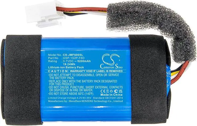 Alt view image 3 of 6 - Battery for JBL Flip 6 JBLFLIP6BLUAM GSP-1S2P-F6D JBLFLIP6REDAM Speaker 5200mAh