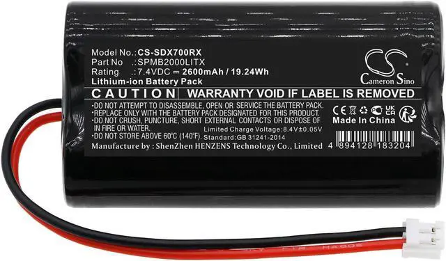 Alt view image 3 of 5 - Battery for Spektrum Transmitter DX7S DX8 DX9 SPMB2000LITX CS-SDX700RX