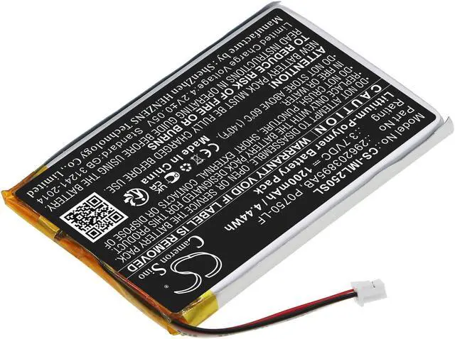 Alt view image 2 of 5 - Battery for Ingenico Link 2500 296203895AB P0750-LF Payment Terminal CS-IML250SL