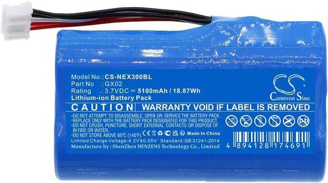 Alt view image 3 of 6 - Battery for NEXGO N3 N5 N86 GX02 Payment POS Terminal CS-NEX300BL 5100mAh