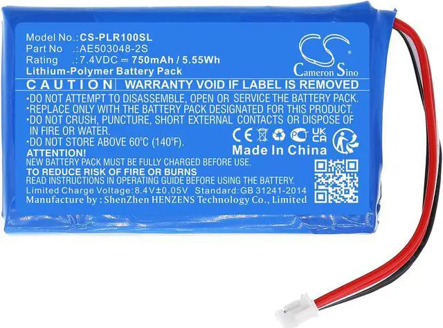 Alt view image 3 of 5 - Battery for Polaroid Zip AE503048-2S Photo Printer CS-PLR100SL 750mAh 5.55Wh