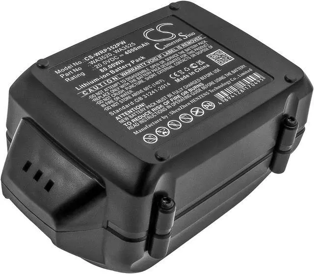 Alt view image 3 of 6 - Battery for Worx 20V WG170.3 WA3012 WA3520 WA3525 WA3575 WA3578 WA3671 WA3678