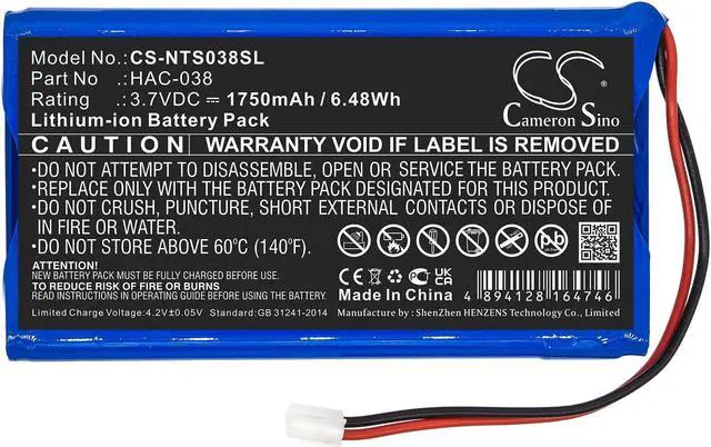 Alt view image 3 of 6 - Battery for Nintendo Mario Kart Live Home Circuit HAC-038 Game CS-NTS038SL