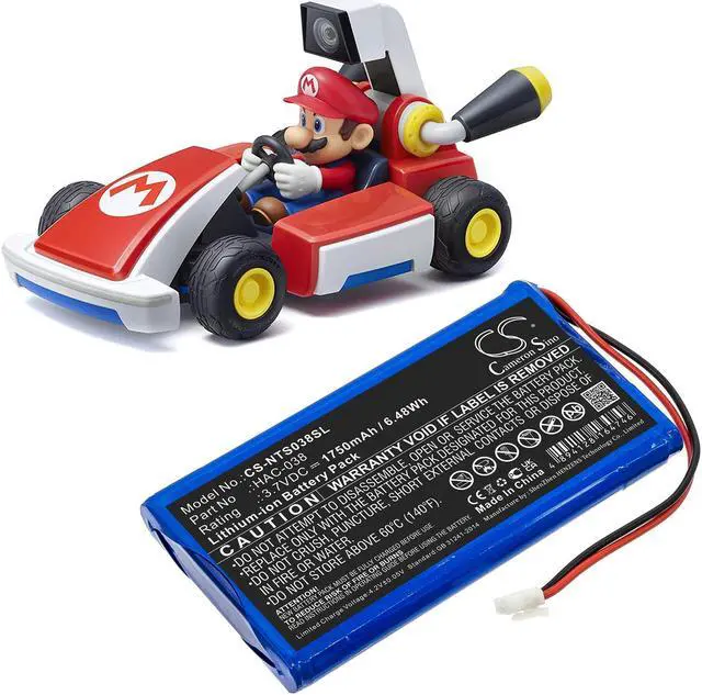 Alt view image 6 of 6 - Battery for Nintendo Mario Kart Live Home Circuit HAC-038 Game CS-NTS038SL
