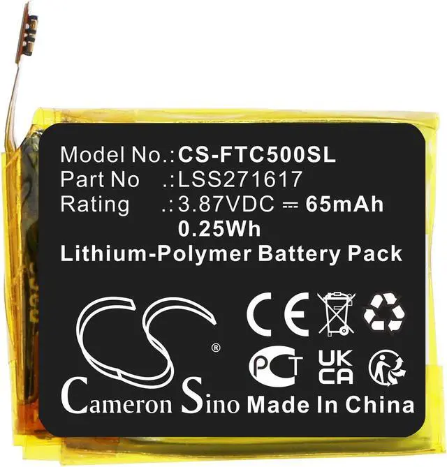 Alt view image 3 of 4 - Battery for Fitbit Charge 5 LSS271617 Smartwatch CS-FTC500SL 3.87v 65mAh 0.25Wh