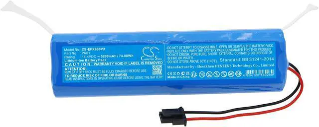 Alt view image 3 of 5 - Battery for Eufy RoboVac X8 Hybrid White T226X PA61 Vacuum CS-EFX800VX 5200mAh