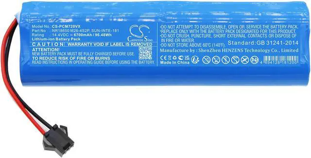 Alt view image 3 of 5 - Battery for Lenovo T1 Pro Arnagar S8 pro Xiaomi Viomi S9 A1 SUN-INTE-181 6700mAh