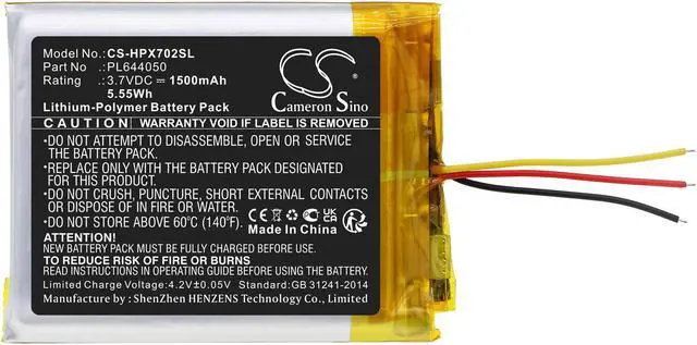 Alt view image 3 of 4 - Battery for HyperX Cloud Alpha Flight S Wireless PL644050 Headset CS-HPX702SL