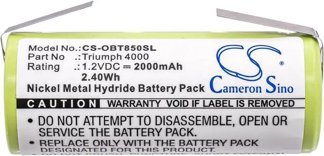 Alt view image 3 of 5 - Battery for Oral-B Triumph 4000 3745 3761 3762 Toothbrush CS-OBT850SL 2000mAh