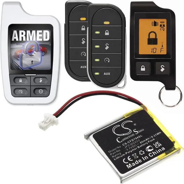 Alt view image 6 of 6 - Battery for Autostart ASRS-7504 Viper 3706V 3806V 5706V 5806V 9756V JFC302223