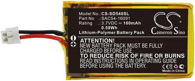 Alt view image 3 of 4 - Battery for SportDog SBC-R Bark Collar SAC54-16091 Dog CS-SD540SL 3.7v 160mAh