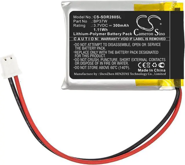Alt view image 2 of 5 - Battery for Dogtra 280C Receiver 282C Trainers ARC BP37W Dog Collar CS-SDR280SL