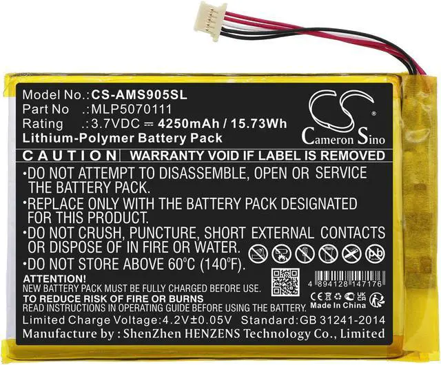 Alt view image 3 of 5 - Battery for Autel MK808 IM508 MX808 MS906 MK808BT MK808TS MP808 DS808 MLP5070111