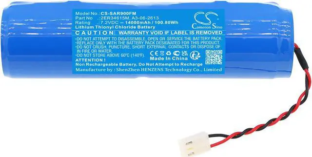 Alt view image 3 of 5 - Battery for Radio Beacon CRT100 ESR06 FT501 JQX-30A SAR-9 2ER34615M A3-06-2613
