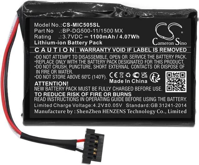 Alt view image 2 of 4 - Battery for Magellan cyclo 500 HC 505 Mio BP-400H-11/1200 MX BP-DG500-11/1500