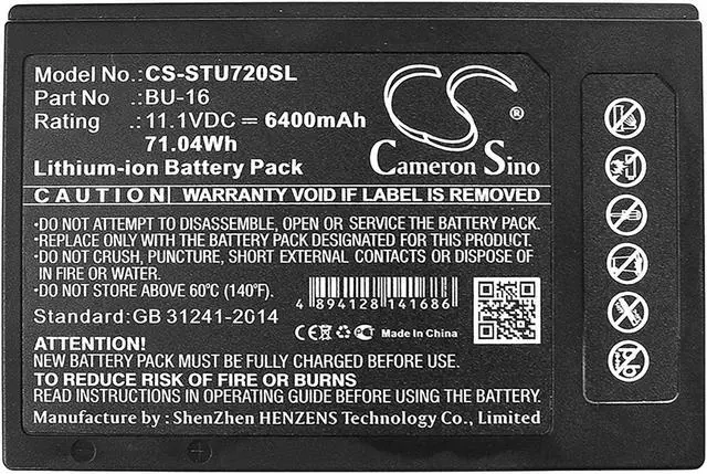 Alt view image 5 of 5 - Battery for Sumitomo TYPE-72 TYPE-82 TYPE-Q102 BU-16 Splicer CS-STU720SL 11.1v