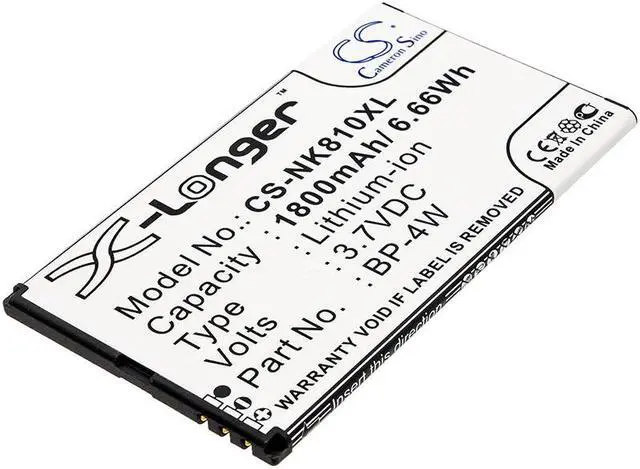 Main image of Battery for Nokia Lumia 810 822 BP-4W Mobile SmartPhone CS-NK810XL 3.7v X-Longer