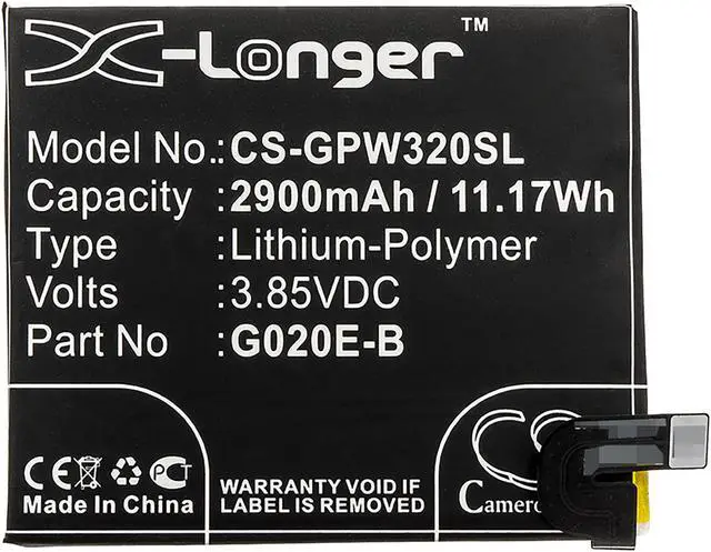 Alt view image 3 of 4 - Battery for Google G020E G020F G020G G020H Pixel 3A G020E-B Mobile CS-GPW320SL
