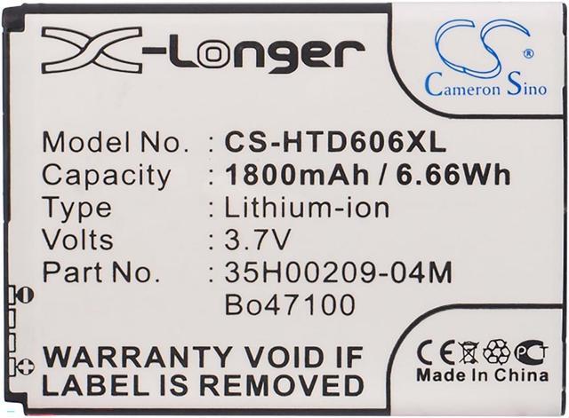 Alt view image 5 of 5 - Battery for HTC CP3 Desire 326 600 609d T326e 35H00209-04M 35H00209-25M BO47100