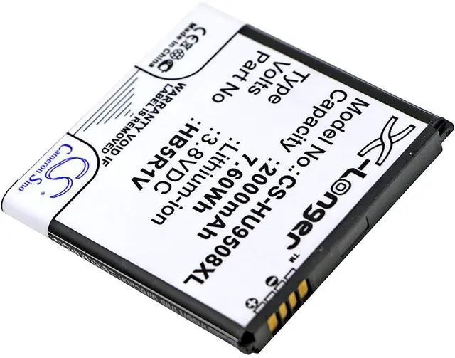 Alt view image 2 of 5 - Battery for Huawei HN3-U01 Honor 2 3 II Quad U9508 HB5R1V Mobile CS-HU9508XL