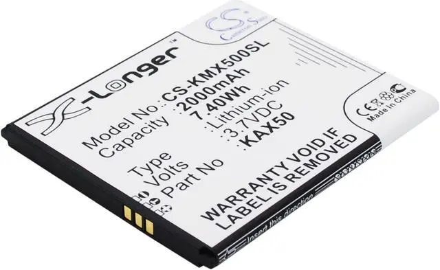 Alt view image 2 of 5 - Battery for KAZAM Trooper X5.0 KAX50 KAX50-XJFAL009330 Mobile CS-KMX500SL