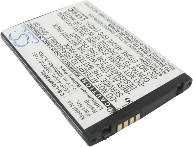 Alt view image 2 of 5 - Battery for LG GW820 GT540 GW620 GW880 GX200 GX500 Monaco LGIP-400N SBPP0027401