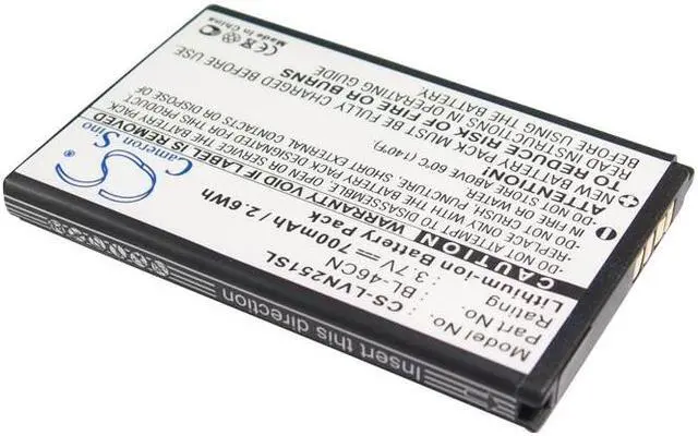 Alt view image 2 of 5 - Battery for LG A340 Cosmos 2 3 VN251 vn251s vn360 Wine III BL-46CN EAC61638202