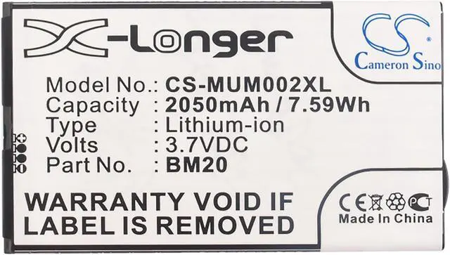 Alt view image 5 of 6 - Battery for Xiaomi 2S M2 MI2 MI2s BM20 Mobile SmartPhone CS-MUM002XL X-Longer