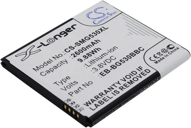 Alt view image 2 of 5 - Battery for Samsung Galaxy J3 EB-BG530BBC EB-BG530CBE EB-BG530CBU EB-BG530CBZ