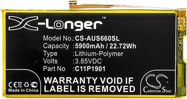 Alt view image 3 of 4 - Battery for Asus I001D ROG 2 Strix Ultimate II ZS660KL 0B200-03510300 C11P1901