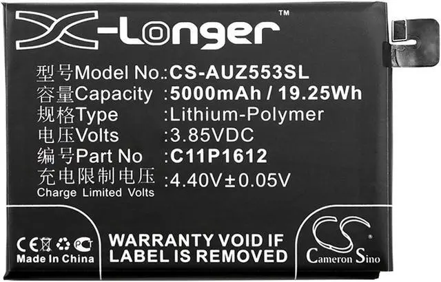 Alt view image 3 of 4 - Battery for Asus ZE553KL ZenFone 3 Zoom Dual SIM LTE Zenfone S C11P1612