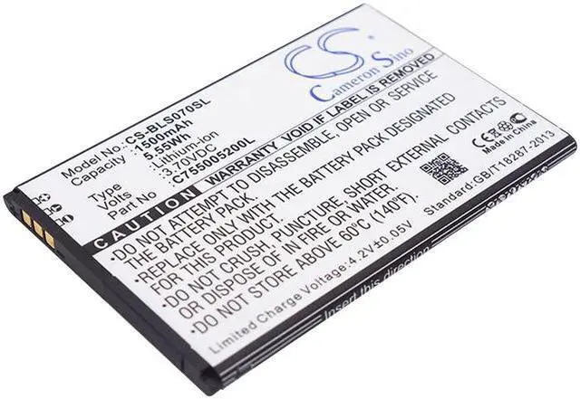 Main image of Battery for BLU S070Q Studio Selfie C755005200L Mobile SmartPhone CS-BLS070SL