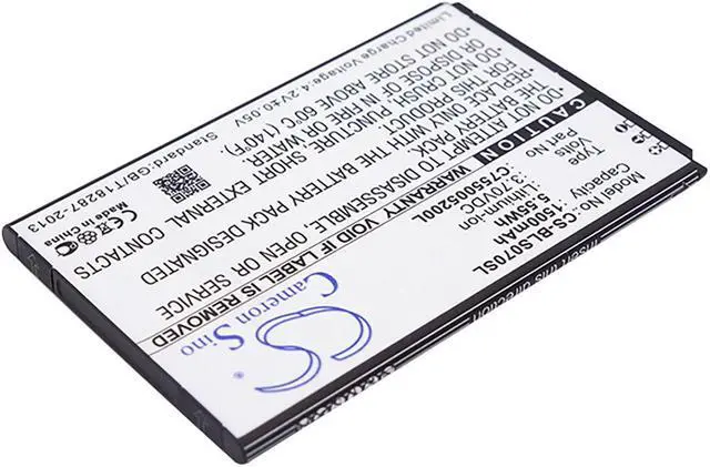 Alt view image 2 of 5 - Battery for BLU S070Q Studio Selfie C755005200L Mobile SmartPhone CS-BLS070SL