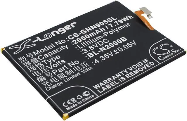 Alt view image 2 of 6 - Battery for BLU D980L VIVO AIR GIONEE ELIFE S5.1 GN9005 Fly IQ4516 BL-N2000B