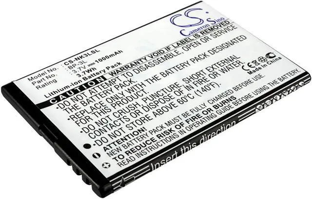 Alt view image 2 of 5 - Battery for Nokia 303 603 Lumia 505 510 610 710 Sabre Myphone BP-3L BS-04 MP-S-V