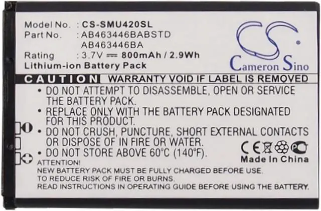 Alt view image 5 of 5 - Battery for Samsung SGH-T139 AB463446BA AB463446BABSTD AB553446BA BSTDAB553446BA